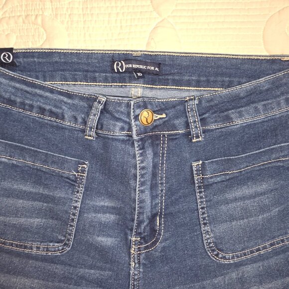 Riders by Lee Stretch Capri Cropped Wide Leg Jeans Size 10 - Picture 4 of 6